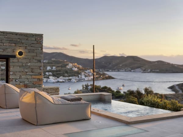 Not a bad space from which to watch the world go by down in Vourkari.